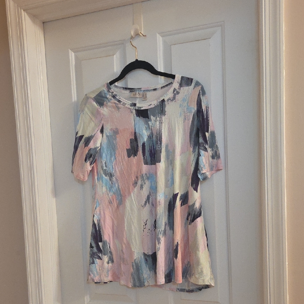 Logo By Lori Goldstein Abstract Print Women's Top Small